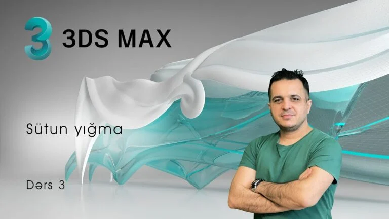 3DS MAX proqramında sütunun yığılması (Dərs 3)